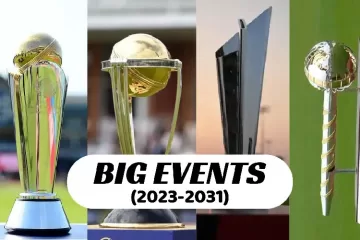 Get the Details of Upcoming Big Events of Cricket from 2023 to 2031. T20 Worldcup, ODI Worldcup, WTC Final, Champions Trophy.